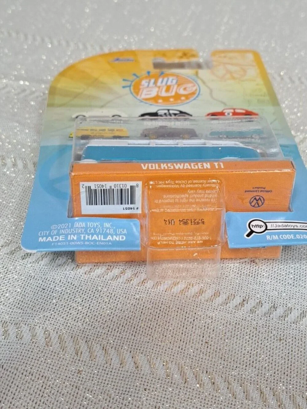 Jada Punch Buggy Slug Bug Volkswagen T1 Microbus‎ Teal & White Diecast Surfboard
